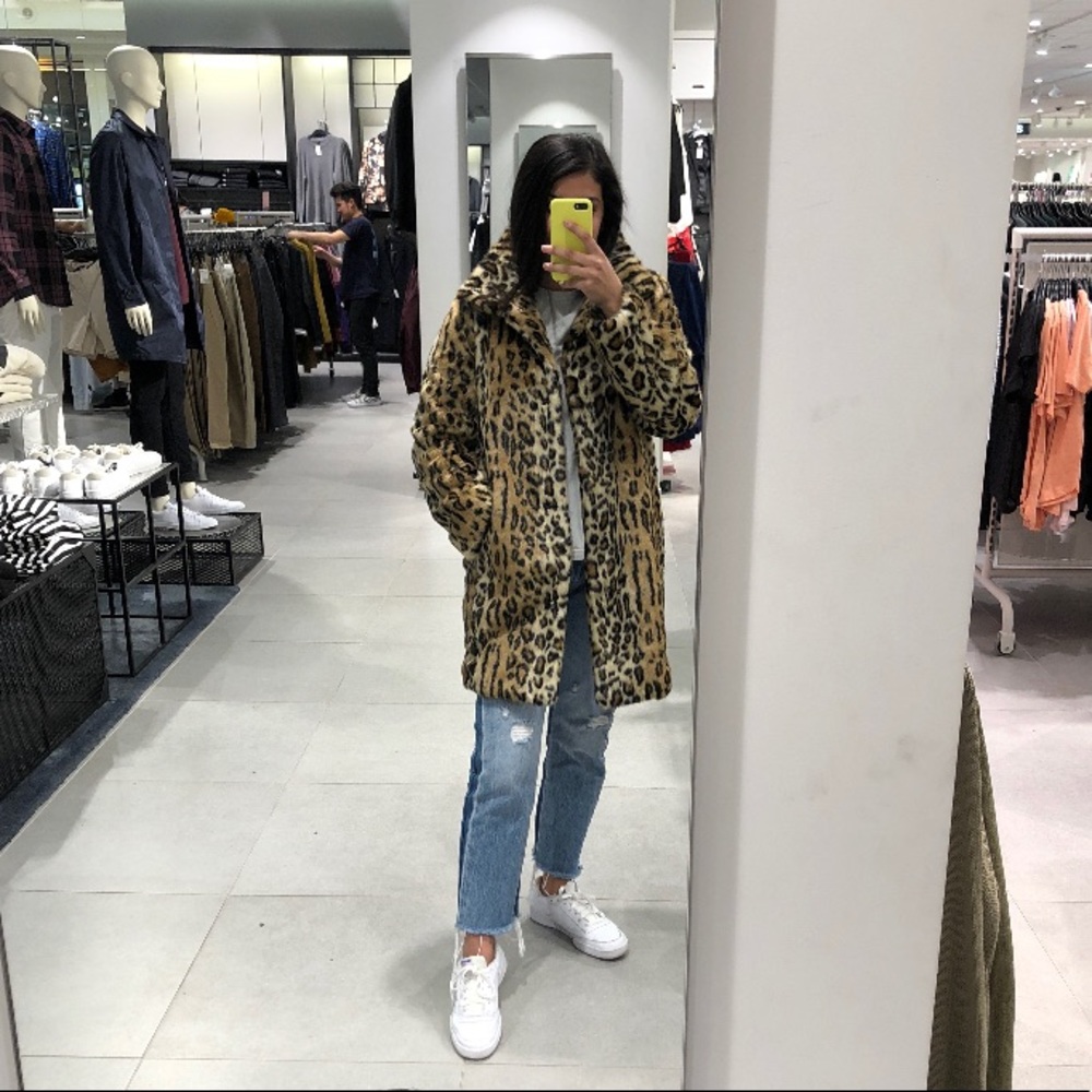 H&M Leopard Fur Coat